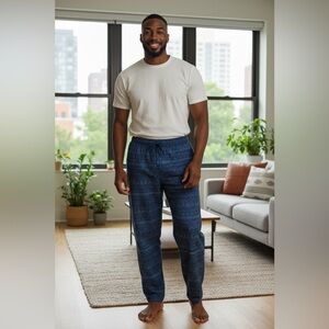 Goodfellow Blue Geometric Pattern Jogger Pants Size XL Men’s